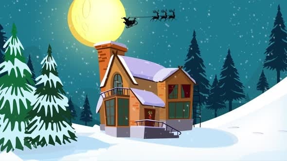 Animated Christmas Winter Landscape