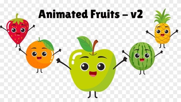 Animated Fruits Dancing V2