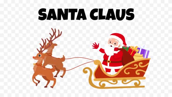 Animated Santa with Sleigh