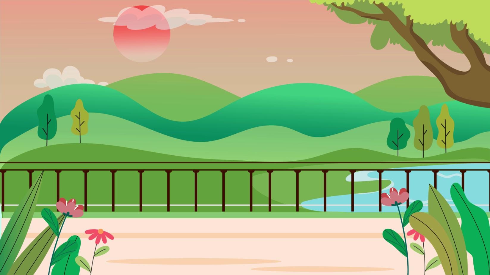 Animated Spring background