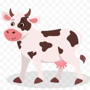 Cartoon Animated Cow Walking