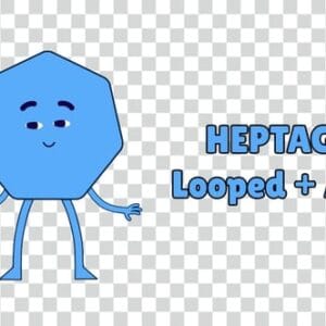 Cartoon Animated Heptagon Dance