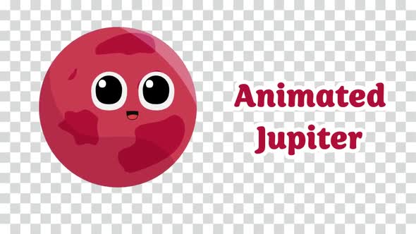 Cartoon Animated Jupiter Planet – 4K Looped Space Scene