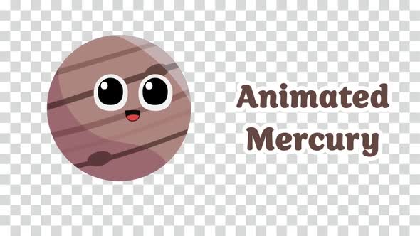 Cartoon Animated Mercury Planet – 4K Looped Animation