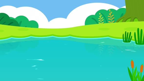 Cartoon Animated Pond