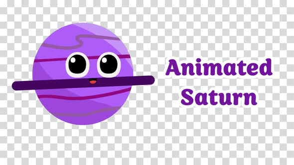 Cartoon Animated Saturn