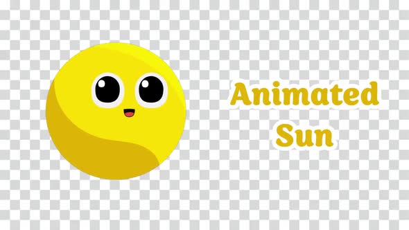 Cartoon Animated Sun – 4K Looped Bright Animation