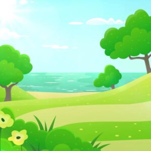 Cartoon Summer Landscape