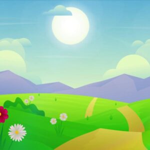 Cartoon Summer background Looped 4K
