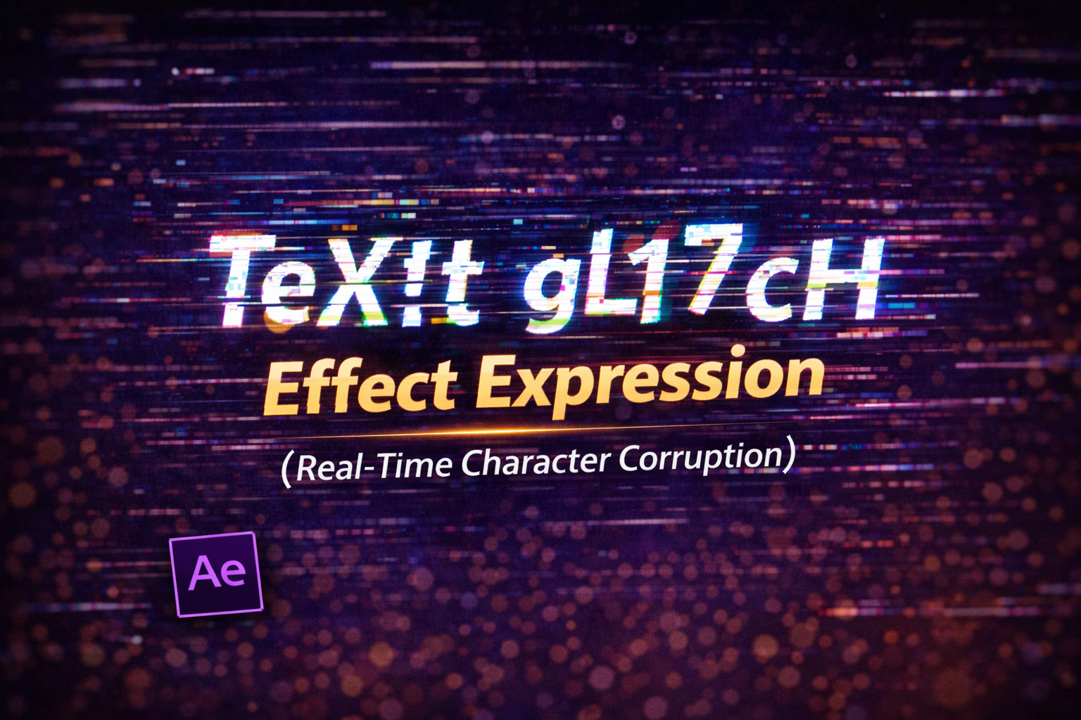Text Glitch Effect Expression (Real-Time Character Corruption)