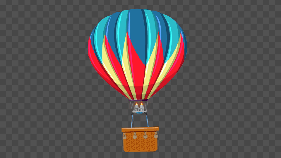 Cartoon Animated Air Balloon