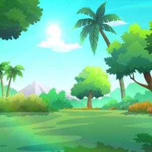 Cartoon Forest Landscape