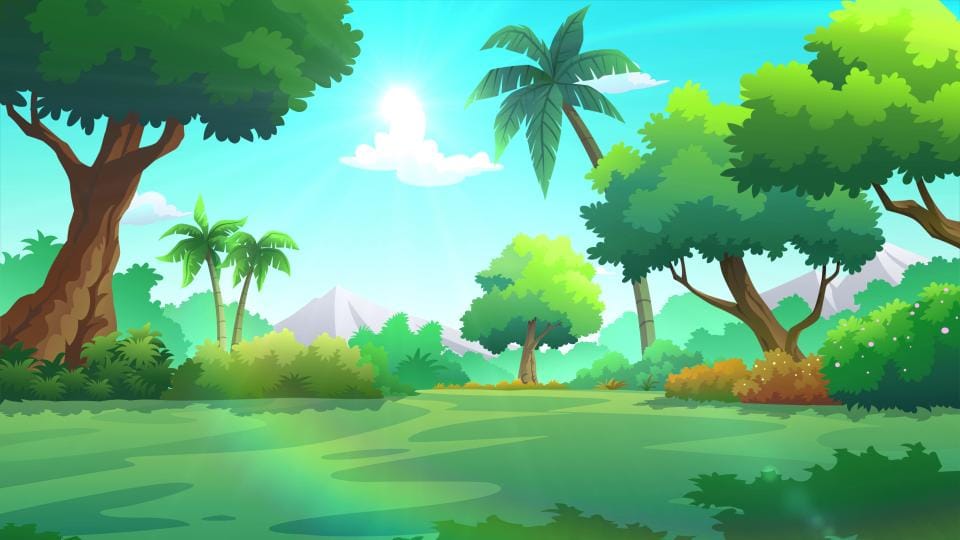 Cartoon Forest Landscape