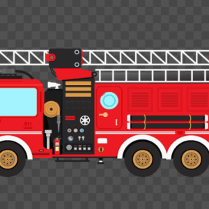 Cartoon Animated Fire Truck